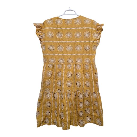 LOFT Yellow Floral Mini Dress - Picture 2 of 8